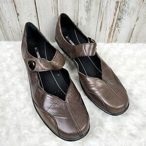 Romika Leather Mary Jane Shoes Brown Size 10